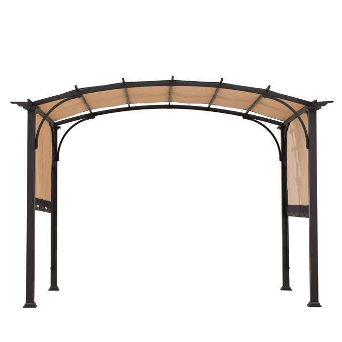 Sunjoy Meadow 11 Ft. W x 9.5 Ft. D Metal Pergola with Canopy & Reviews